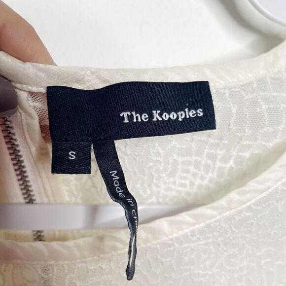 The Kooples Women’s Off White 100% Silk Scallop Blouse Size S - Picture 5 of 10